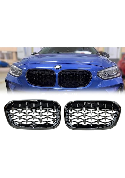 Bmw F20 Diamond Ön Panjur Izgara 2012-2015 Arası Krom-siyah