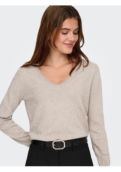 Only Onlloyal Knitted Bej Kadın Kazak 15368957
