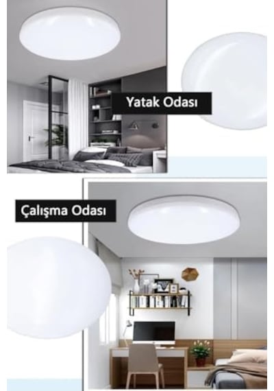 Led Plafonyer 24w Ip44 Sarı Işık Acı Kahve