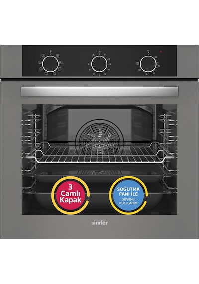 Simfer 8222 Ank. QS Büyük Pop-up 9 Fonk Gri Cam Power Turbo