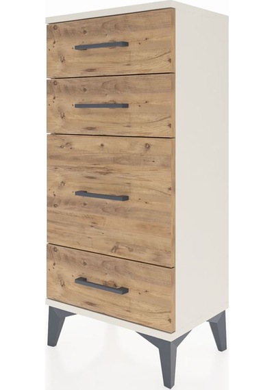 Arges Komodin 4 Çekmeceli 44x30x96 Aytaşı-çam Aytaşı