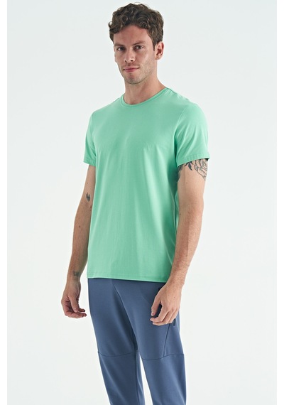 Air Jones Tommy Life Calvin Su Yeşili Basic Erkek T-shirt - 88245 SU YEŞİLİ