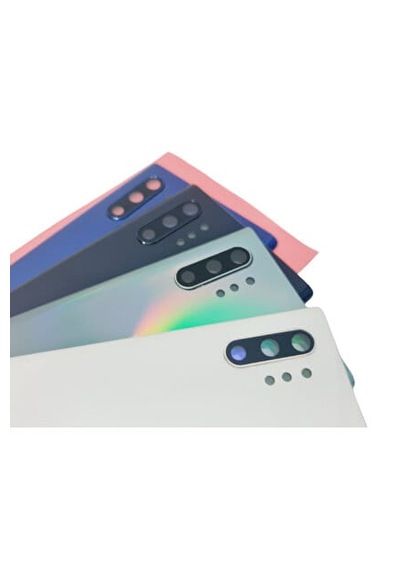 Samsung Uyumlu Note 10 Plus Arka Kapak Kamera Camlı Siyah
