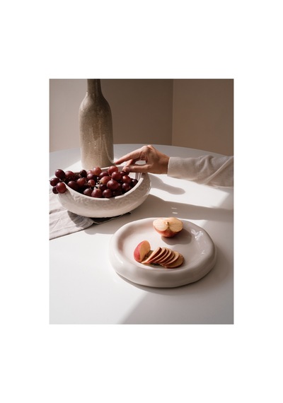 X Duygu Batum Momento Soft Bowl Servis Sunum Tabak Ekru - 923712565 Ekru