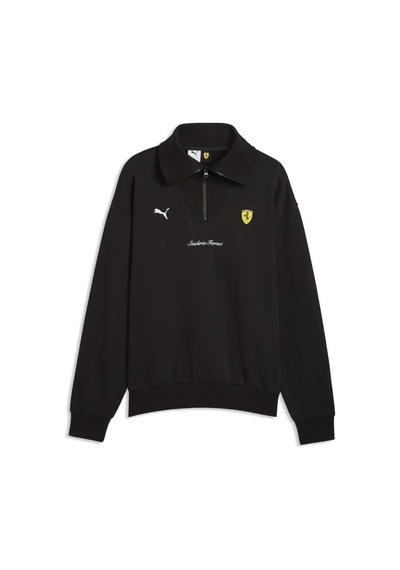Puma Scuderia Ferrari Little Shield Half-zip Erkek Sweatshirt 63700201 Siyah