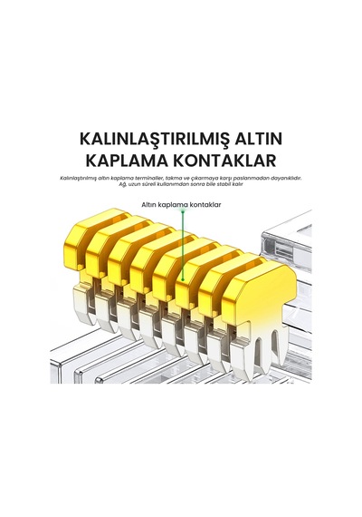 Veggieg Cat5e Metal Rj45 Jack Ethernet Konnektörü Altın Kaplama 102 Adet