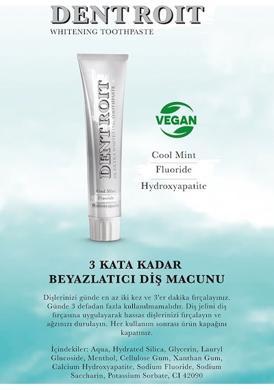 Dentroit 3x Ekstra Beyazlatıcı Diş Macunu 100 Ml