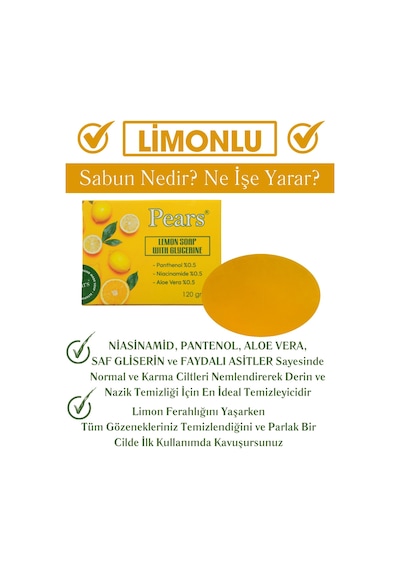 Pears Gliserinli Limon Sabunu 120 G