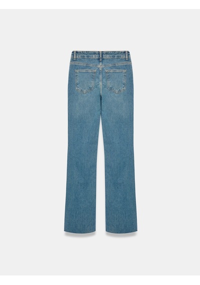 Dilvin 72376 Likralı Flare Jean Mavi