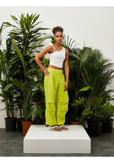 Koton Crop Fitilli Atlet Asimetrik Yaka Ekru 3sal30065ık 3SAL30065IK010