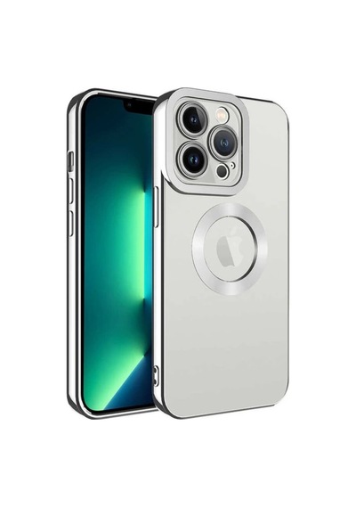 Apple iPhone Uyumlu 14 Pro Max Darbeye Dayanıklı Kamera Korumalı Silikon Kılıf Gümüş