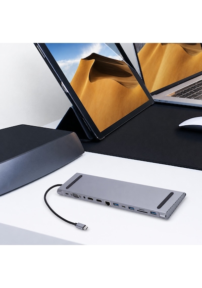 12 İn 1 Çoklayıcı Usb Type C Hub 3.0 Adaptör 4k Hdmı Uyumlu Rj45 Sd/tf Vga Hdmı Pd Apple MacBook