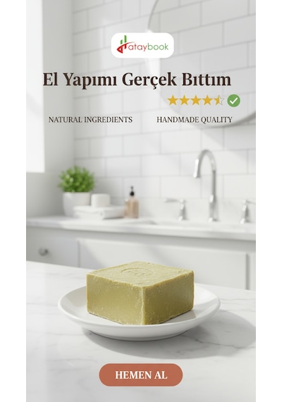 Siirt Saf Bıttım Sabunu El Yapımı %100 Doğal 1.kalite Hakiki 1 Adet Doğal