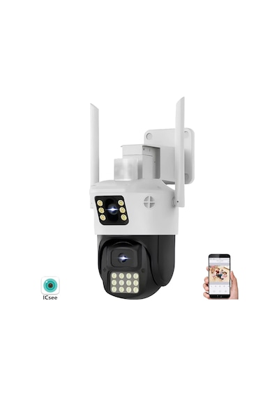 Radex Rx-23aı Smart Güvenlik Kamerası 2 Kameralı 3+3mp Wi-fi Ptz Renkli Gece Görüş