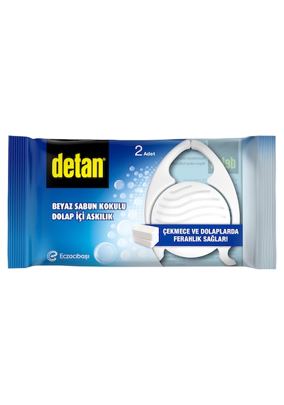 Detan Beyaz Sabun Kokulu Dolap İçi Askılık 2 x 2'li