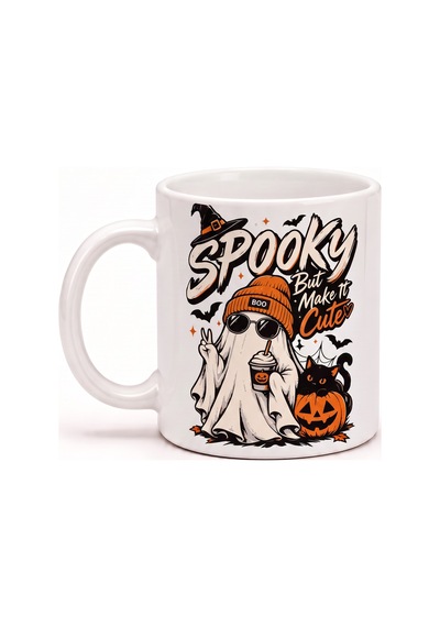 Özel Tasarım Kupa Bardak Halloween Spooky Konsept Baskılı Porselen Hediye Kupa Bardak
