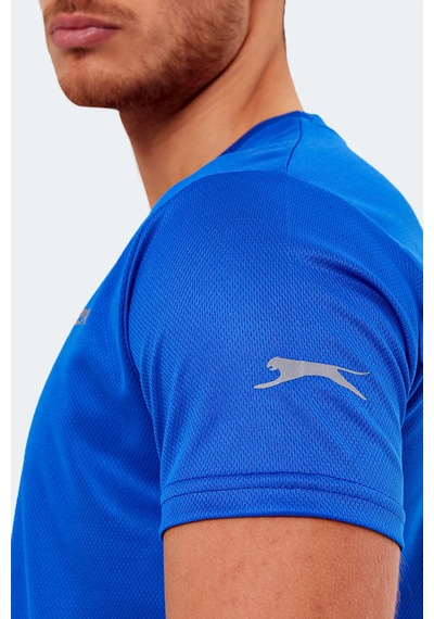 Slazenger Omar Ktn Erkek Saks Mavi Tişört Saks Mavi