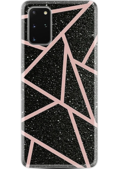 Samsung Uyumlu Galaxy S20 Fe Kılıf Desenli Pembe Şeritli Mermer 1312
