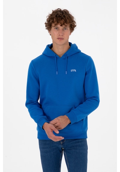 U.S. Polo Assn. Erkek Regular Fit Kapüşonlu Şardonlu Saks Basic Sweatshirt 50315582-VR032