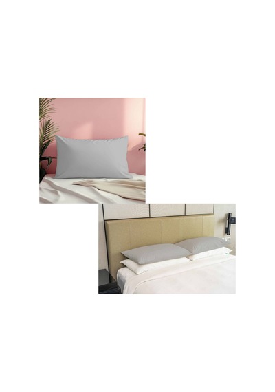 2'li Pamuklu Kumaş Yastık Kılıfı Seti Somon - 723543510 Somon