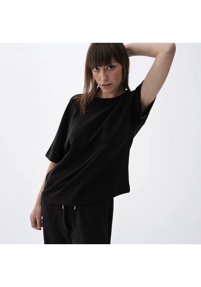 Qua Home Isla Kadın Modal T-shirt Siyah
