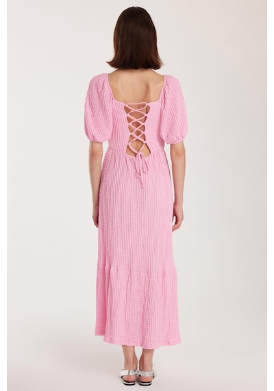 Tudors Kadın Standart Fit Normal Kesim Sırt Bağlama Detaylı U Yaka Midi Pembe Elbise-34180 Pembe Tudors Kadın Standart Fit Normal Kesim Sırt Bağlama Detaylı U Yaka Midi Pembe Elbise-34180 Pembe