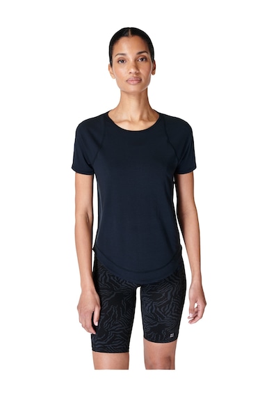 Sweaty Betty Breathe Easy Short Sleeve Kadın Koşu Tişört SIYAH