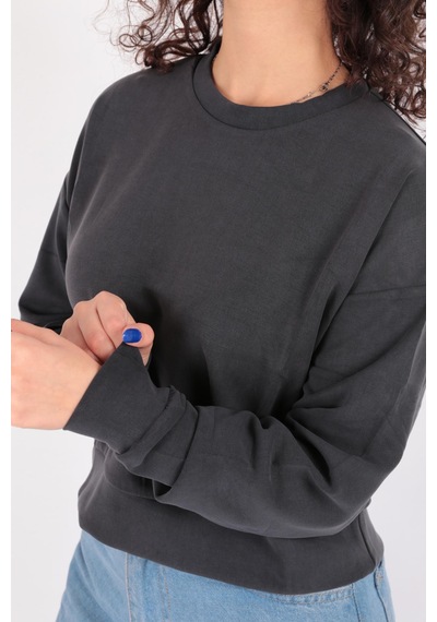 Busem S0016589 Kadın Sweatshirt Antrasit