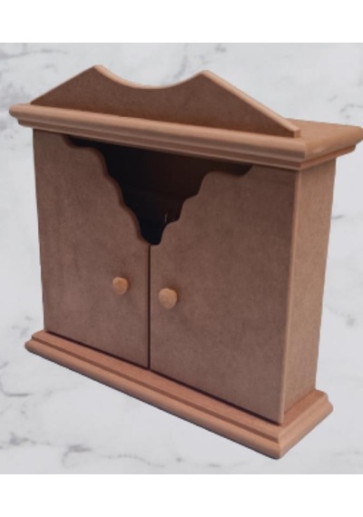 Hobi Dekoratif Anahtarlık Kutusu Yarım Kapak Model Ahşap Mdf Ham El Yapımı