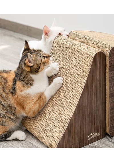 Oluklu Mukavva, Kedi Tırmalama Kanepesi Dikey Tırmalama / 24x43x24cm Small - Cs7 Dw