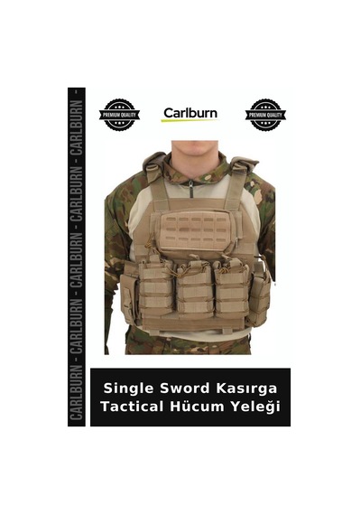Single Sword Kasırga Tactical Hücum Yeleği Açık Cepli Erkek Hediye Savaş Oyunu