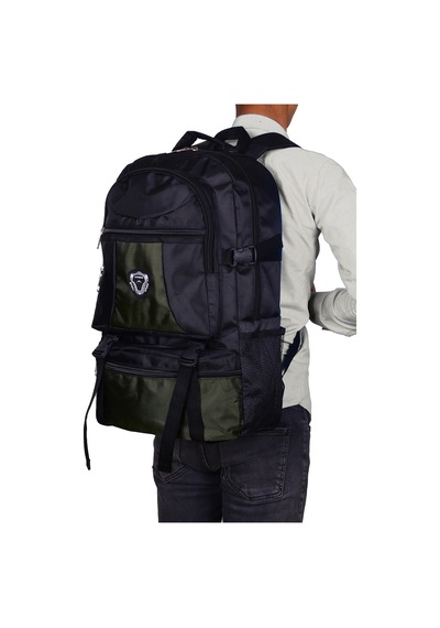 Strong Bag Strong Büyük Boy Dağcı Sırt Çantası Kamp Çantası Uc Haki Yeşil Siyah - Yeşil