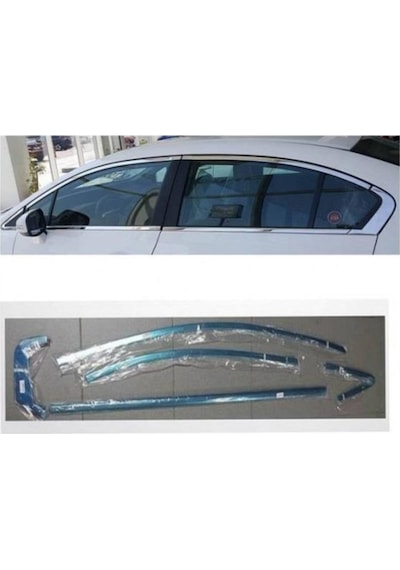 Honda Civic Fb7 2012-2015 Cam Çıtası Tam Tur 12 Parça Krom