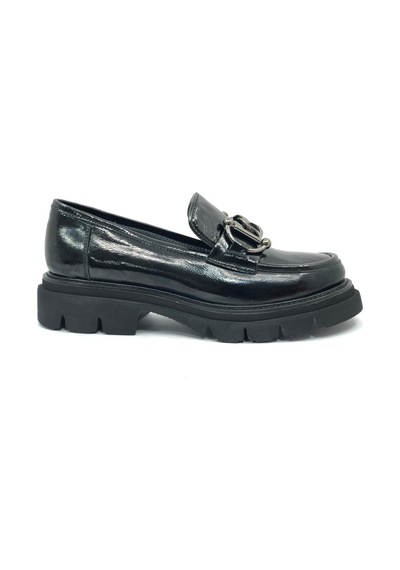Greyder 72192 Zn Urban Deri Comfort Casual Oxford Kadın Ayakkabı Siyah Rugan