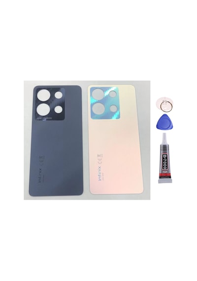İnfinix Note 30 Siyah Arka Kapak Batarya Kapağı Pil Kapağı Yapışkan Ve Sökme Aparatıyla Beraber Full Set Siyah