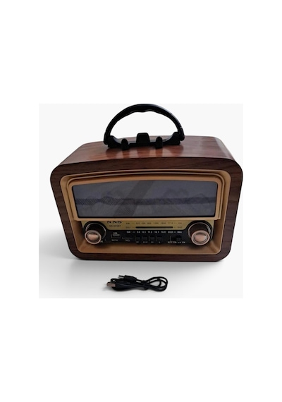 Nns Ns-903bt Retro Bluetooth Radyo 1800 Mah Usb Tf Kart Fm/am/sw Taşınabilir Radyo Kahverengi - 913593976