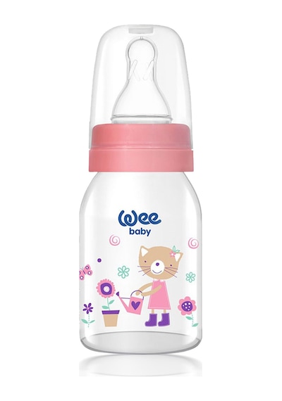 Wee Baby Klasik Cam Biberon 125 ml Pembe 0-6 Ay