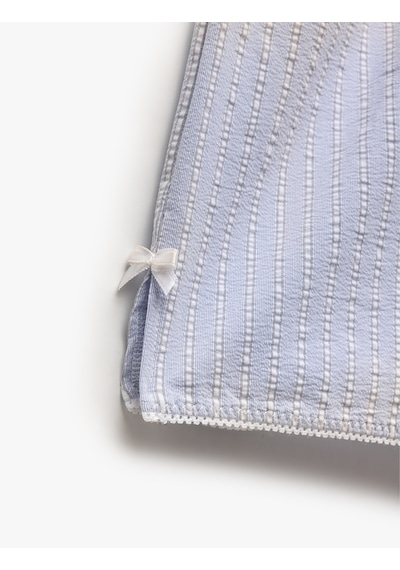 Koton Bol Kalıp Fiyonk Detaylı Çizgili Şort Pijama Altı Mavi Çizgili 5slk80035mw Mavi Çizgili Mavi Koton Bol Kalıp Fiyonk Detaylı Çizgili Şort Pijama Altı Mavi Çizgili 5slk80035mw Mavi Çizgili Mavi