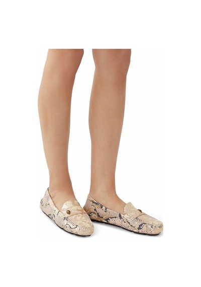 Kurt Geiger Yılan Desenli Eagle Loafer Ayakkabılar Altın
