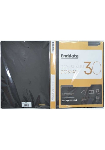 Enddata Ön Cepli Sunum Dosyası 30'lu Siyah 1230-3