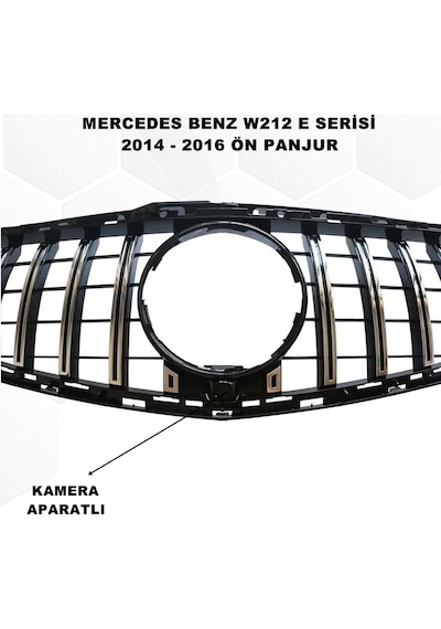 W212 E Seri Spor Ön Panjur Izgaralı Piano Black & Krom 2014-2016