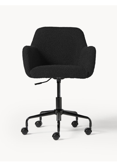 Westwing Bouclé Ofis Sandalyesi Lucie: Beyaz, Altın Ayaklı, Ayarlanabilir Siyah 8 Westwing Bouclé Ofis Sandalyesi Lucie: Beyaz, Altın Ayaklı, Ayarlanabilir Siyah 8