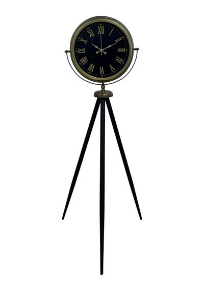 Vintage Roma Rakamlı Modern Tripod Ayaklı Saat Çok Renkli