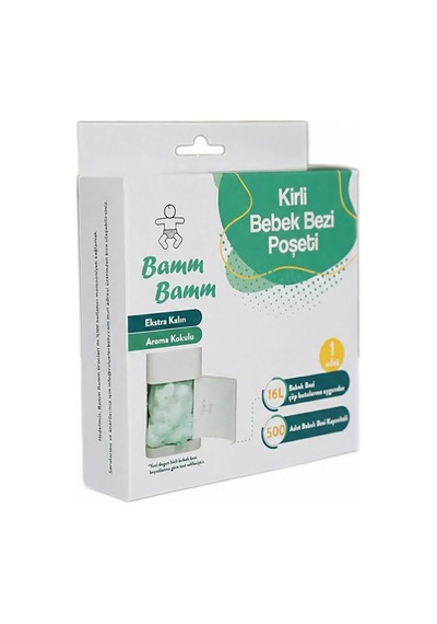 Bamm Bamm Kokulu Bebek Bezi Atık Poşeti 495 Bez Kapasiteli Çok Renkli