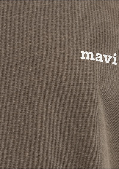 Mavi - Mavi Logo Baskılı Kahverengi Tişört 0613346-70378