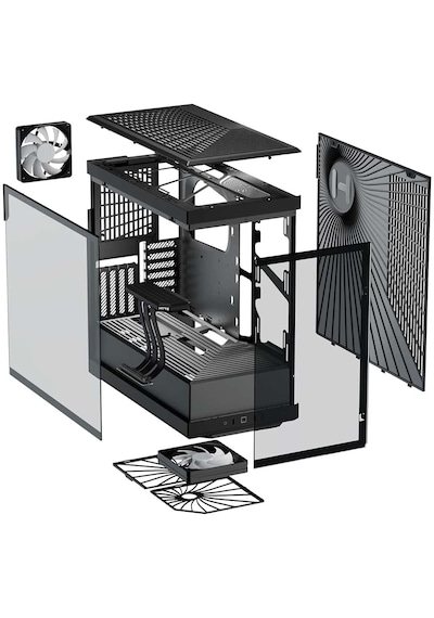 Hyte Y40 Siyah Temperli Cam Usb 3.2 Atx Mid Tower Gaming Kasa Cs-hyte-y40-b