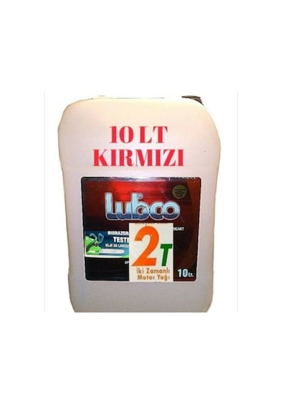 Lubco 2 Zamanlı 2-T Kırmızı Motosiklet Testere Bıçkı Yağı 10 L
