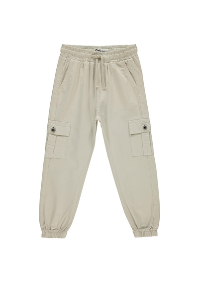 Civil Boys Bel Paça Lastikli Kargo Cepli 10-13 Yaş Pantolon - Bej