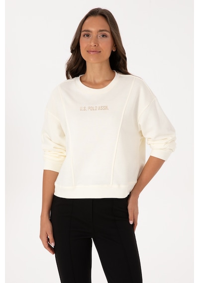 U.S. Polo Assn. Kadın Krem Bisiklet Yaka Sweatshirt 50307792-VR256