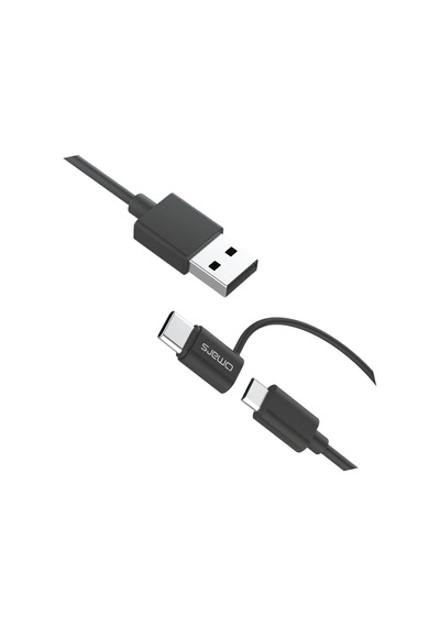2'si 1 Arada Type-c Micro Usb Şarj Ve Data Kablosu 1.2 Metre